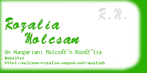 rozalia molcsan business card
